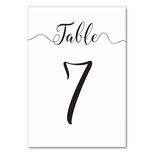 Numéro De Table Numéro du tableau mariage Tableau 7 (Par défaut)