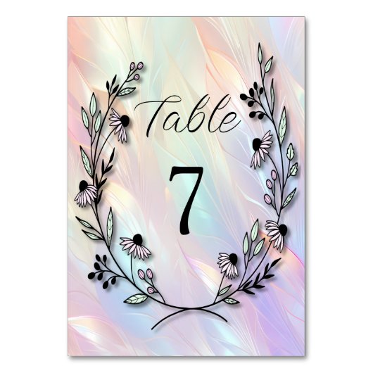 Numéro De Table Numéro minimal de table de fleurs (Dos)