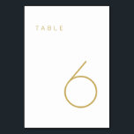 Numéro De Table Numéro minimaliste d'or et de table blanche modern<br><div class="desc">Ce numéro de table minimaliste moderne est parfait pour les numéros de table mariages ou n'importe quel numéro de table de fête! Entièrement personnalisable ! **VEUILLEZ NOTER : Pour commander, il vous suffit d'ajuster votre numéro de table et d'ajouter chaque numéro à votre panier séparément. Vérifiez ensuite une fois que...</div>