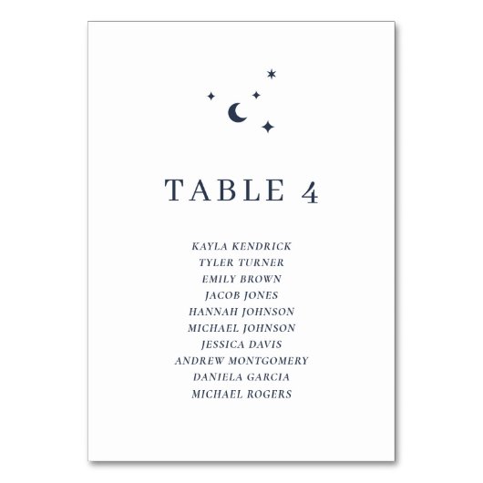 Numéro De Table Numéro simple de table céleste avec nom d'hôte (Par défaut)