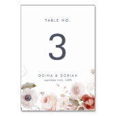 Numéro De Table Numéro simple de table florale (Par défaut)