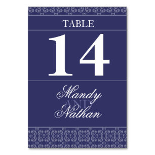 Numéro De Table Numéros de tableau à bandes bleues de la marine