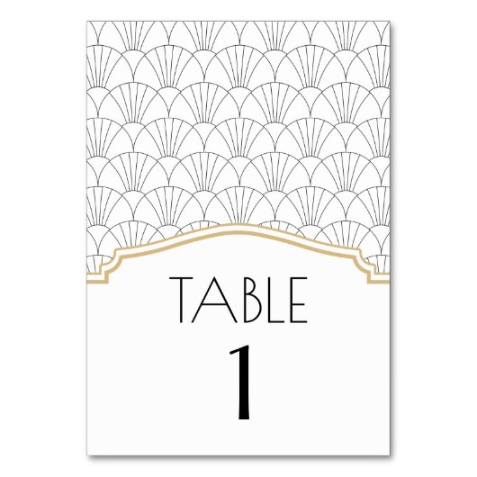 Numéro De Table Numéros de tableau Art Déco (Dos)