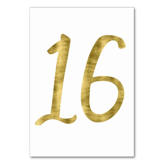 Numéro De Table Numéros De Tableau Avec Effet D'Huile D'Or Numéro  (Dos)