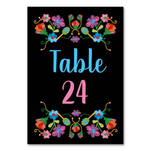 Numéro De Table Numéros de tableau de broderie de festa mexicain (Par défaut)
