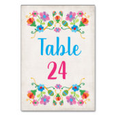 Numéro De Table Numéros de tableau de broderie de festa mexicain (Dos)