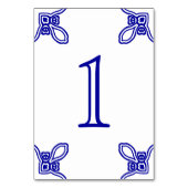 Numéro De Table Numéros de tableau de carreaux espagnols (Dos)