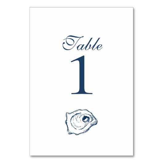 Numéro De Table Numéros de tableau de la collection d'huîtres (Dos)