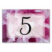 Numéro De Table Numéros de tableau de la fleur de pivoine rose (Dos)