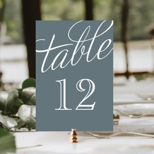 Numéro De Table Numéros de tableau de script élégants en ardoise e