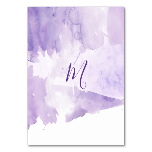 Numéro De Table Numéros de tableau d'éclaboussure violet violet (Dos)