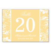 Numéro De Table Numéros de tableau des côtés Damas (or / blanc) (Dos)