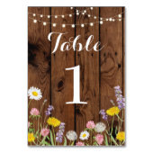 Numéro De Table Numéros de tableau Fleurs sauvages Mariages Bois r (Par défaut)