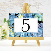 Numéro De Table Numéros de tableau floral bleu Hydrangea