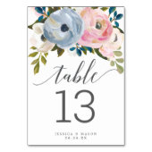 Numéro De Table Numéros de tableau floral poussiéreux double face (Dos)