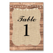 Numéro De Table Numéros de tableau Mariage Bois BBQ Rustique Burla (Dos)