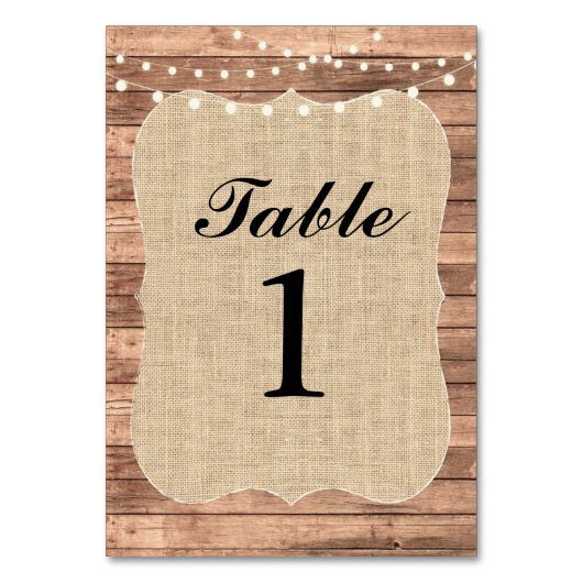 Numéro De Table Numéros de tableau Mariage Bois BBQ Rustique Burla (Dos)