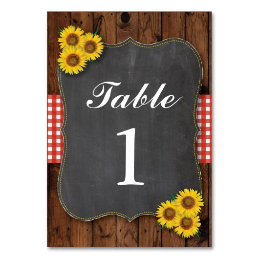 Numéro De Table Numéros de tableau Mariage Bois Rouge Rustique Tou (Par défaut)
