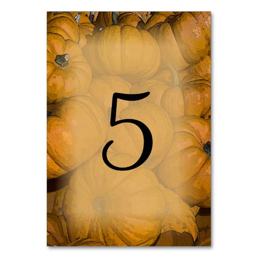 Numéro De Table Numéros de tableau Mariage de automne Citrouille o (Par défaut)