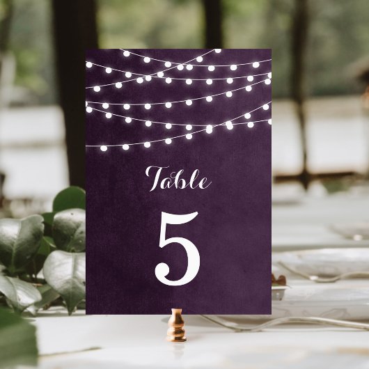 Numéro De Table Numéros de tableau Mariage de la chaîne de prune
