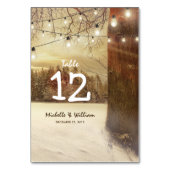 Numéro De Table Numéros de tableau Mariage de l'arbre d'hiver rust (Dos)