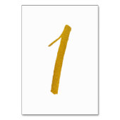 Numéro De Table Numéros de tableau mariage (Faux Gold Foil) 1 (Dos)