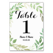 Numéro De Table Numéros de tableau Mariage Foliage Feuille Mariage (Par défaut)