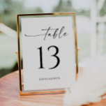 Numéro De Table Numéros de tableau minimaux<br><div class="desc">Aidez vos invités à trouver facilement leur chemin avec ces belles cartes de numéro de table double face. Modifiez facilement les nombres et les noms ! Voir toute la collection pour plus d'articles correspondants !</div>