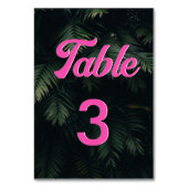 Numéro De Table Numéros de tableau modernes en néon tropical (Par défaut)