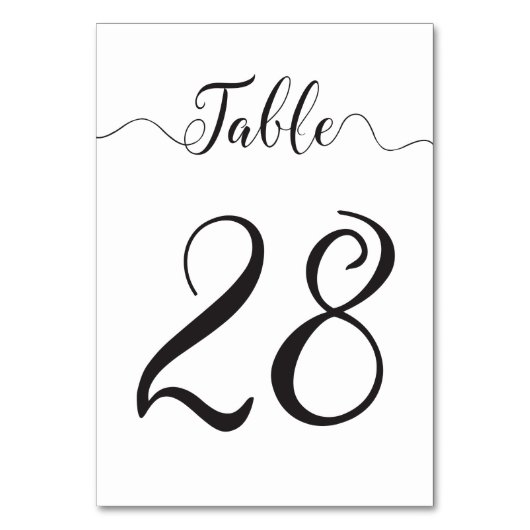 Numéro De Table Numéros de tableau noir (Dos)