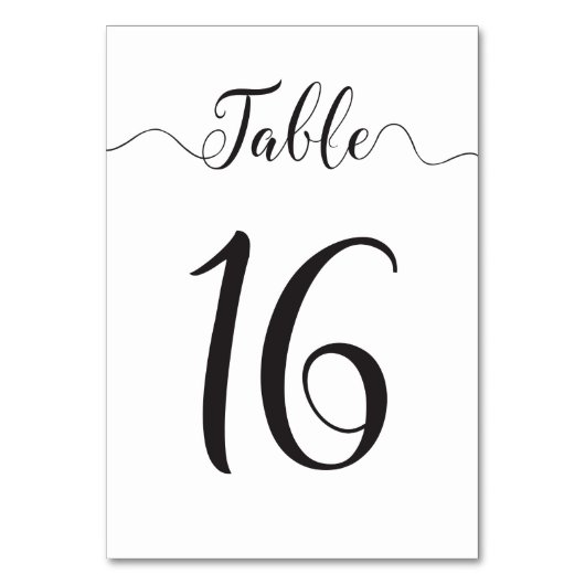 Numéro De Table Numéros de tableau recto verso (Par défaut)