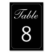 Numéro De Table Numéros de tableau recto verso à bordure simple (Par défaut)