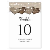 Numéro De Table Numéros de tableau Rustique Mariage Burlap et dent (Par défaut)