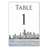 Numéro De Table Numéros de tableau Skyline de Chicago (Par défaut)