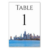 Numéro De Table Numéros de tableau Skyline de Chicago (Dos)