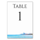 Numéro De Table Numéros de tableau Skyline de Chicago (Dos)