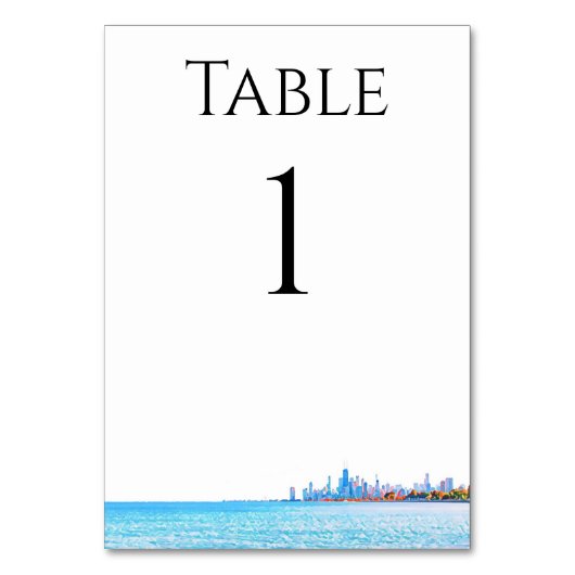 Numéro De Table Numéros de tableau Skyline de Chicago (Par défaut)