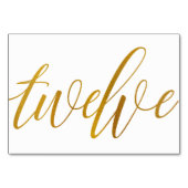 Numéro De Table Numéros de tableau - Typographie de luxe -Faux Gol (Dos)