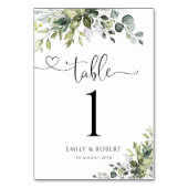 Numéro De Table Numéros de tables de mariage au eucalyptus (Dos)