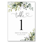 Numéro De Table Numéros de tables de mariage au eucalyptus (Dos)