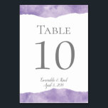 Numéro De Table Numéros du tableau Mariage d'aquarelle Lavender<br><div class="desc">On peut presque sentir le parfum doux de lavande en regardant cette suite de détails mariages. Sentez la brise, douce à travers votre visage en marchant dans une allée parsemée de bourgeons de lavande. Cette suite est entièrement personnalisable - des polices aux couleurs. Veuillez nous contacter si vous souhaitez un...</div>