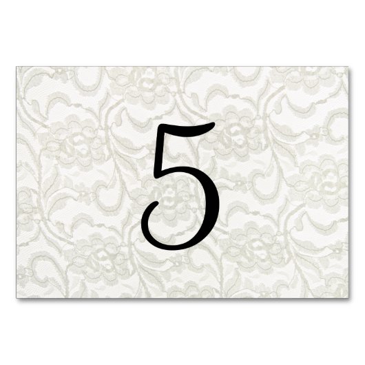 Numéro De Table Numéros du tableau Mariage en dentelle blanche (Dos)