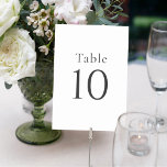 Numéro De Table Numéros simples minimaux de table des Mariages bla<br><div class="desc">Simple et élégant avec un charme minimaliste, cette belle carte de numéro de table mariage en blanc avec du texte noir a un look moderne propre. Peu importe la couleur que vous utilisez pour les fleurs de votre mariage, les demoiselles d'honneur ou les vêtements de mariée, la simplicité des numéros...</div>