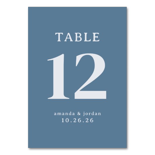 Numéro De Table Numérotation de table bleue sophistiquée (Par défaut)