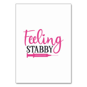 Numéro De Table Nurse Gift Feeling Stabby Nurse