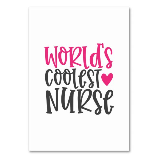 Numéro De Table Nurse Gift World's Coolest Nurse (Par défaut)