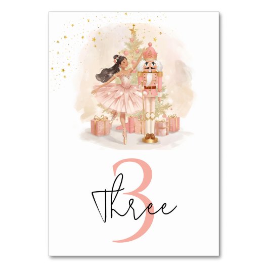 Numéro De Table Nutcracker Ballerina Birthday (Dos)