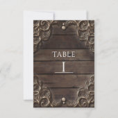 Numéro de table occidental vintage en dentelle et (Devant)