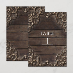 Numéro de table occidental vintage en dentelle et