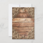 Numéro de table occidental vintage rustique en boi (Dos)